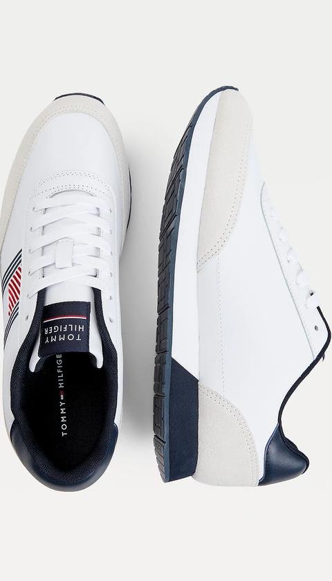  Tommy Hilfiger Essential Runner Flag Leather Erkek Sneaker