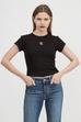 Calvin Klein Ck Rib Cropped Slim Tee Kadın Bisiklet Yaka T-Shirt