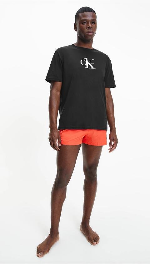  Calvin Klein Box Tee Erkek Bisiklet Yaka T-Shirt