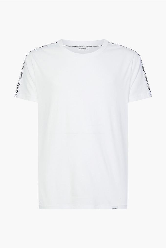  Calvin Klein Relaxed Crew Tee-Tape Erkek Bisiklet Yaka T-Shirt