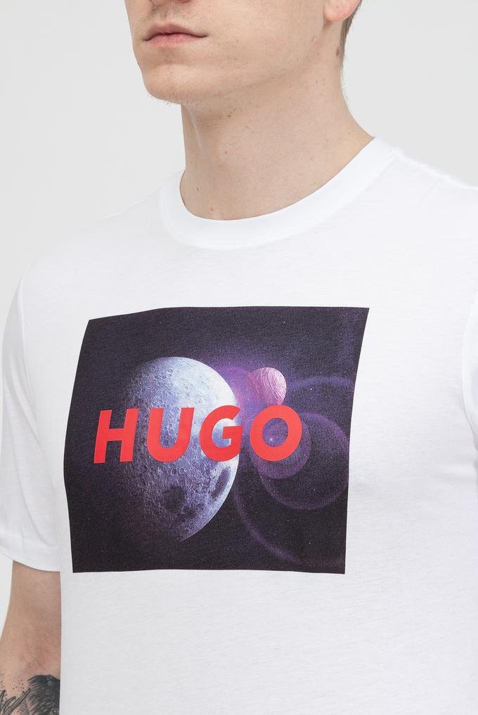  Hugo Dupiter Erkek Bisiklet Yaka T-Shirt