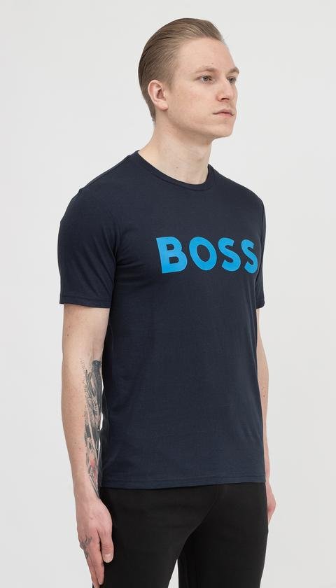  Boss Tiburt Erkek Bisiklet Yaka T-Shirt