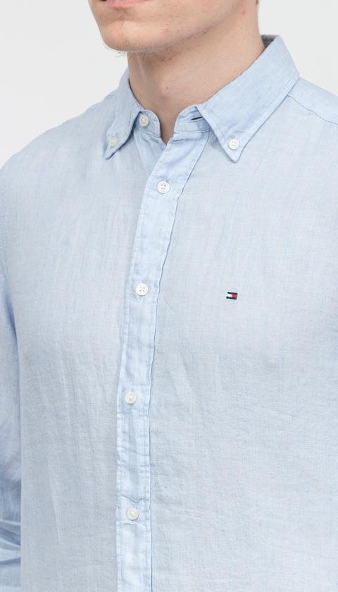  Tommy Hilfiger Pigment Dyed Linen Rf Shirt Erkek Gömlek