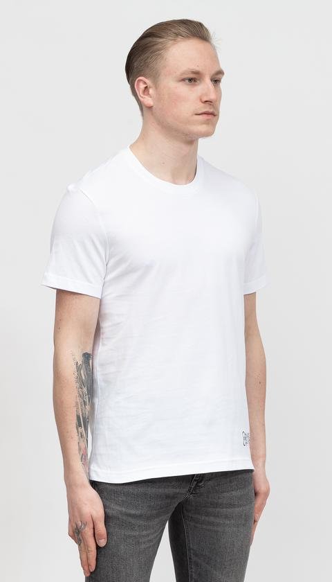  Calvin Klein Mirrored Logo Erkek Bisiklet Yaka T-Shirt