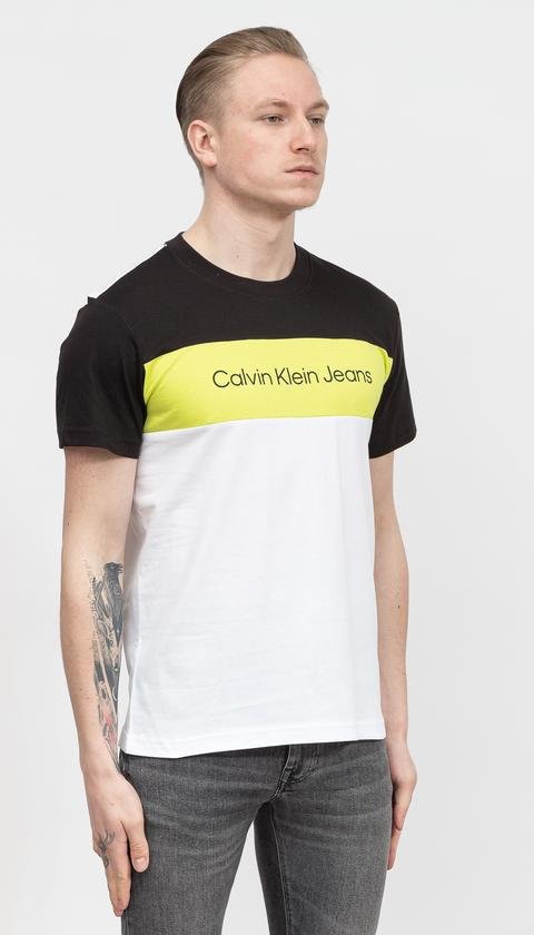  Calvin Klein Colorblock Tee Erkek Bisiklet Yaka T-Shirt