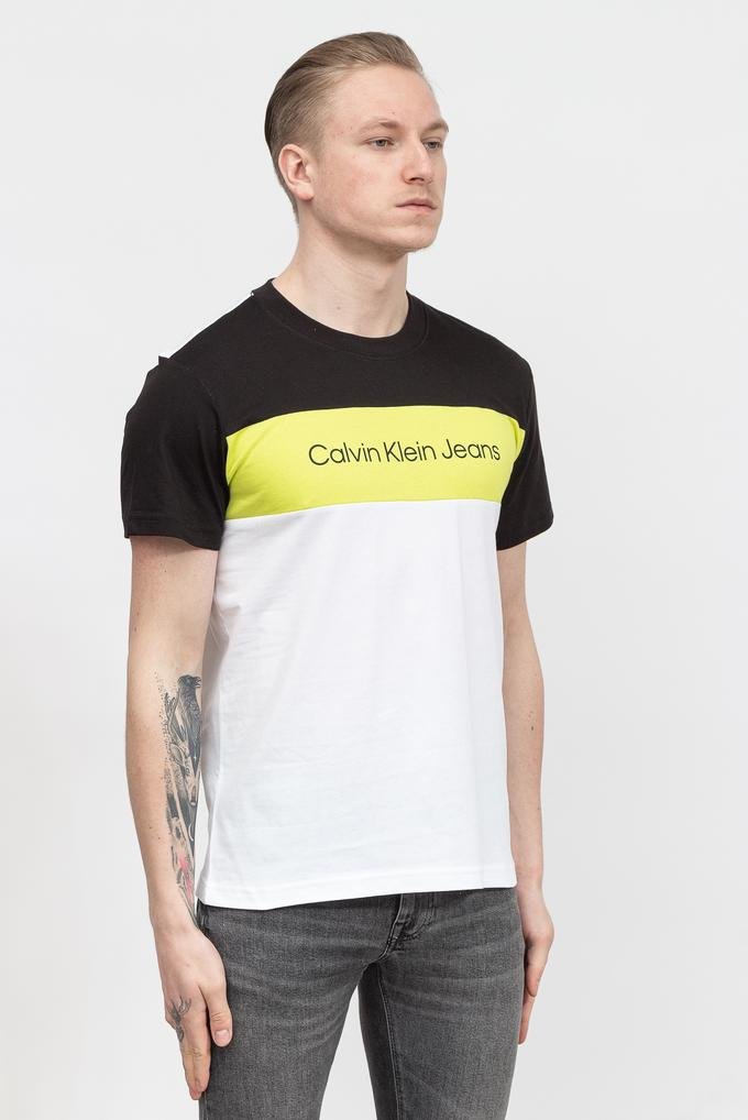  Calvin Klein Colorblock Tee Erkek Bisiklet Yaka T-Shirt