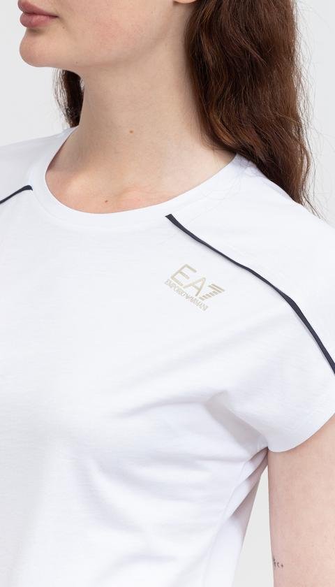  EA7 Kadın Bisiklet Yaka T-Shirt