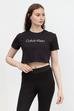 Calvin Klein Pw - Ss Cropped T-Shirt Kadın Bisiklet Yaka T-Shirt