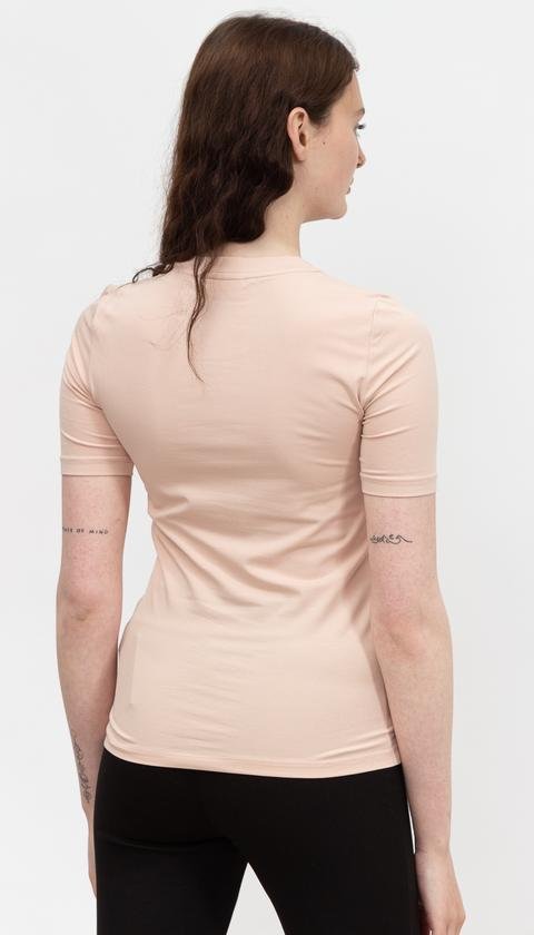  Calvin Klein Metallic Micro Logo Slim Fit Tee Kadın Bisiklet Yaka T-Shirt