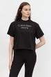 Calvin Klein Silver Embroidery Loose Tee Kadın Bisiklet Yaka T-Shirt