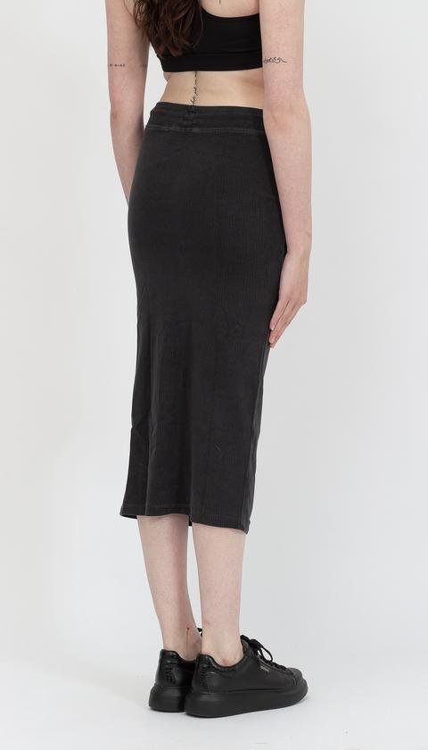  Calvin Klein Acid Wash Rib Skirt Kadın Etek