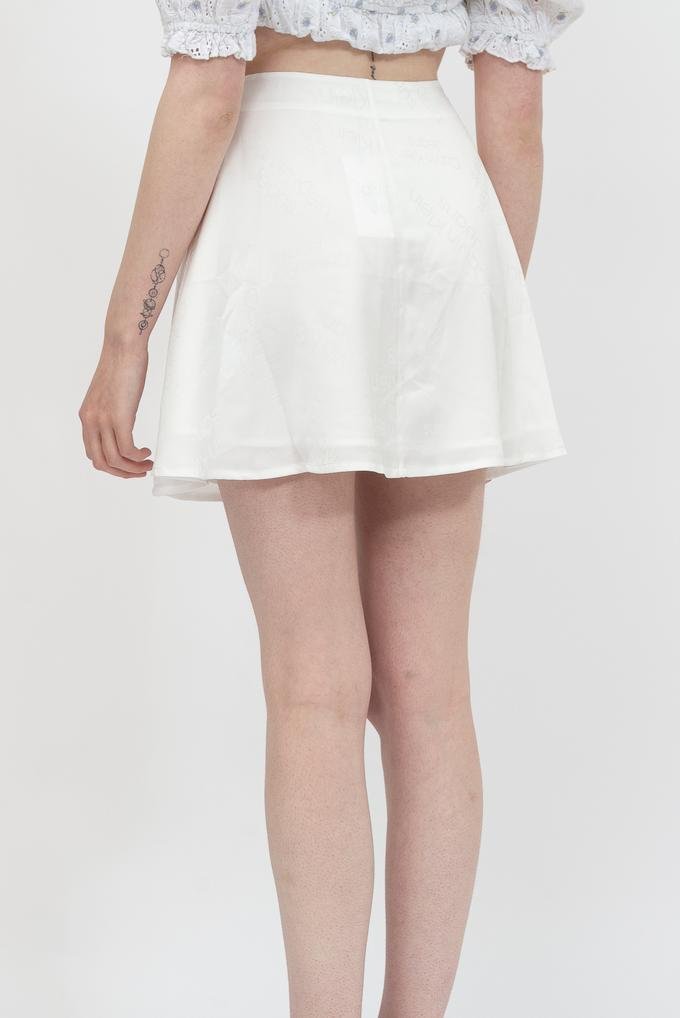 Calvin Klein Logo Aop Flirty Skirt Kadın Etek