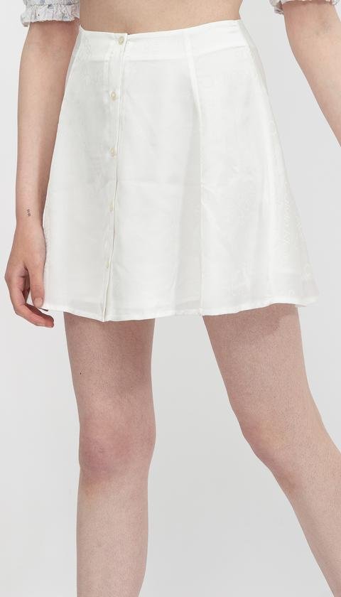  Calvin Klein Logo Aop Flirty Skirt Kadın Etek