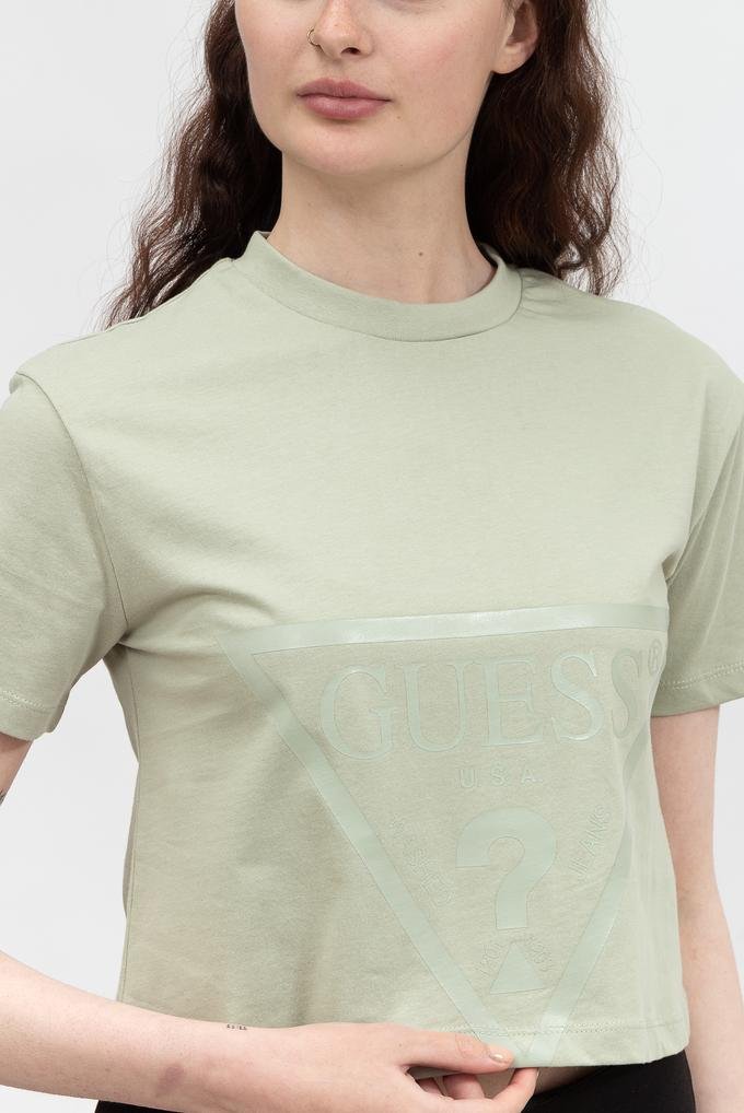  Guess Adele Crop T-Shirt Kadın Bisiklet Yaka T-Shirt
