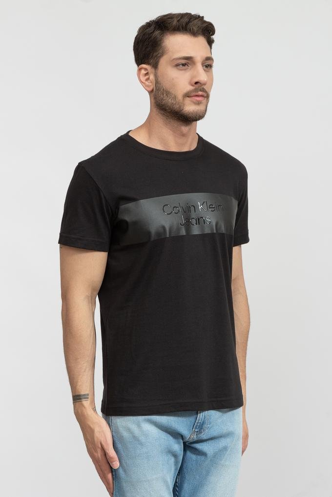  Calvin Klein Blocking institutional Tee Erkek Bisiklet Yaka T-Shirt