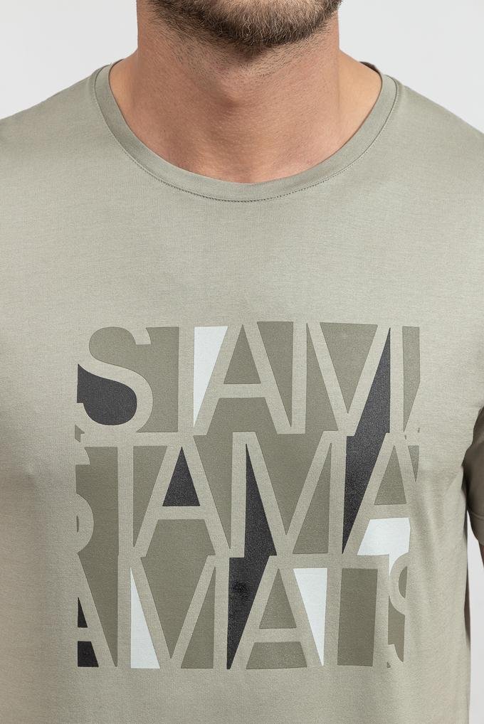  Stamati's Erkek Bisiklet Yaka T-Shirt