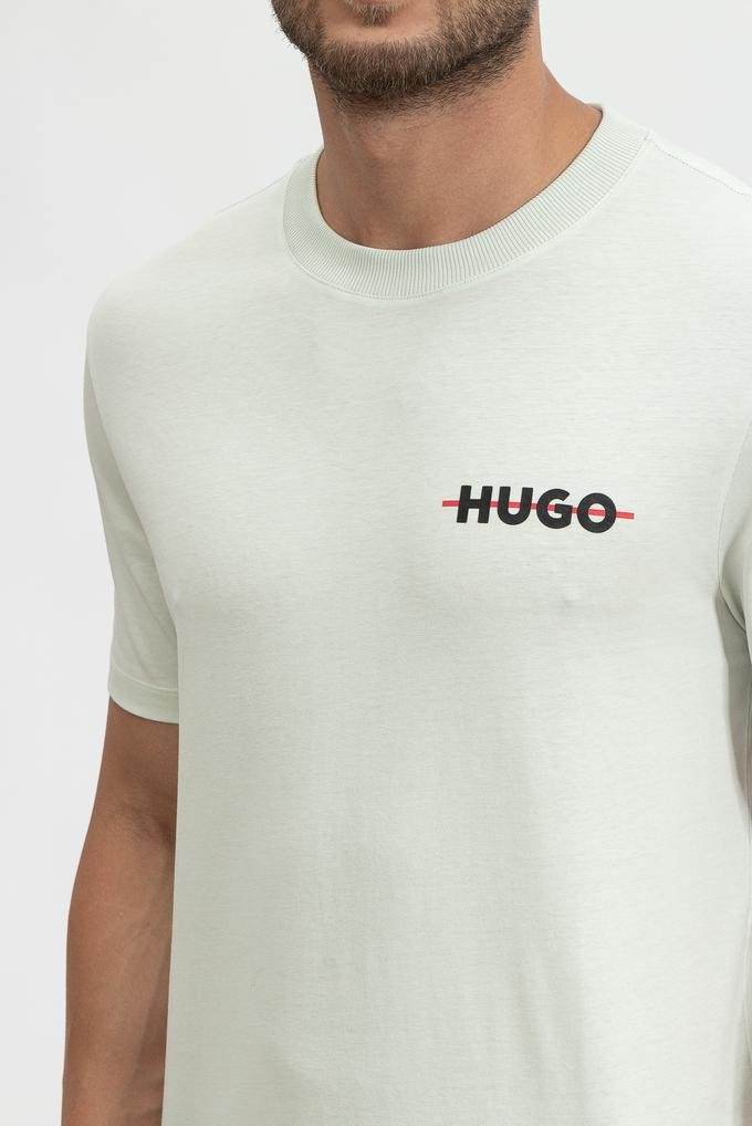  Hugo Drango Erkek Bisiklet Yaka T-Shirt