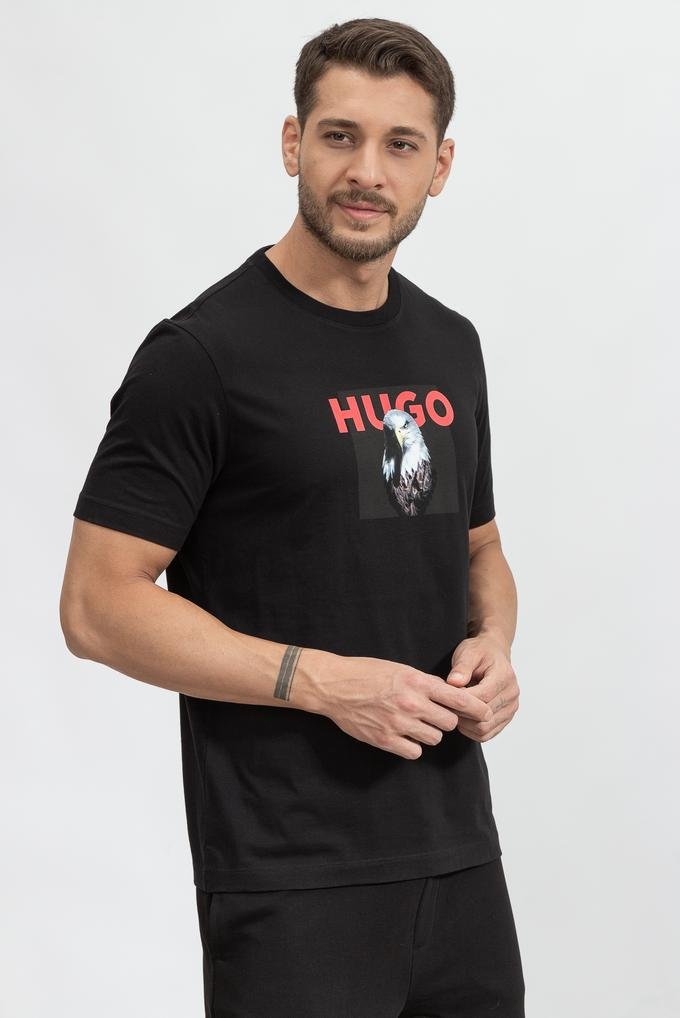  Hugo Dhynx Erkek Bisiklet Yaka T-Shirt