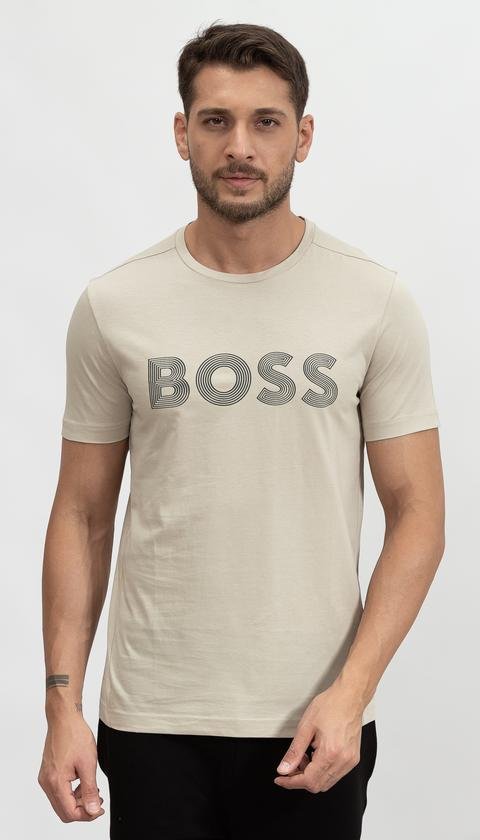  Boss Tee Erkek Bisiklet Yaka T-Shirt