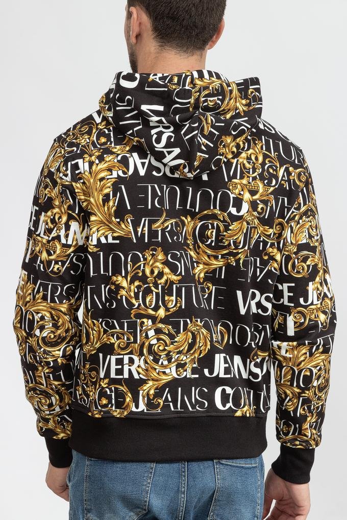  Versace Jeans Couture R Contr P Logo B Erkek Fermuarlı Sweatshirt