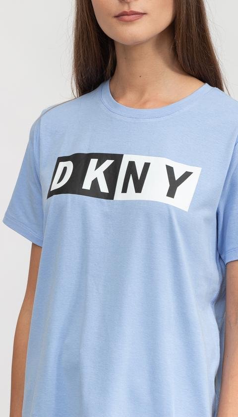  DKNY Kadın Bisiklet Yaka T-Shirt