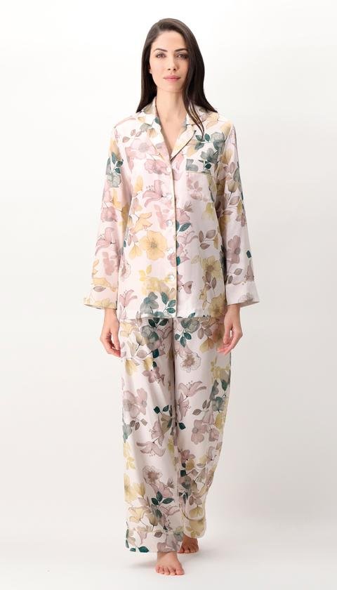  Lunadiseta Winter Flowers Pyjamas Kadın Pijama Takımı