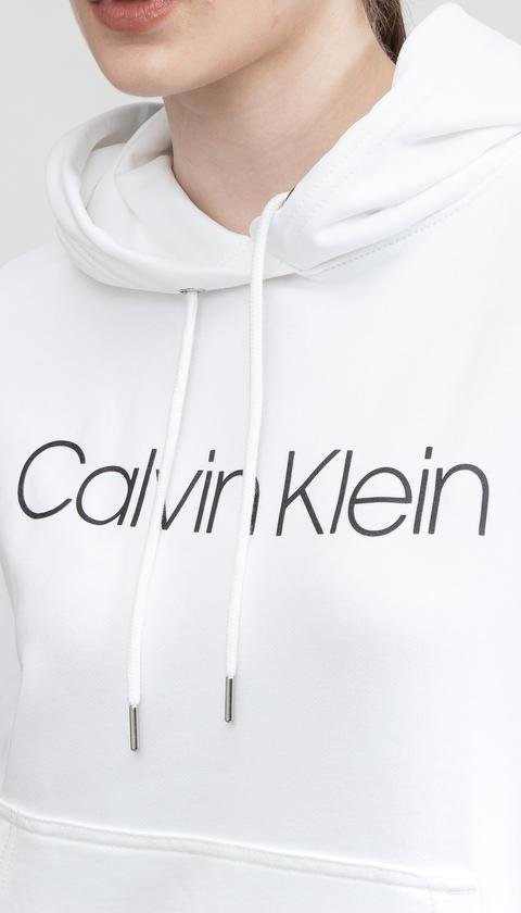  Calvin Klein Core Logo Ls Hoodie Kadın Kapüşonlu Sweatshirt