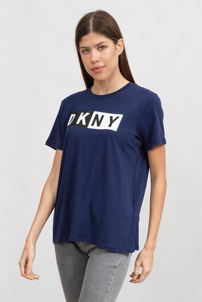  DKNY Crwnck Top S/Sleve Kadın Bisiklet Yaka T-Shirt