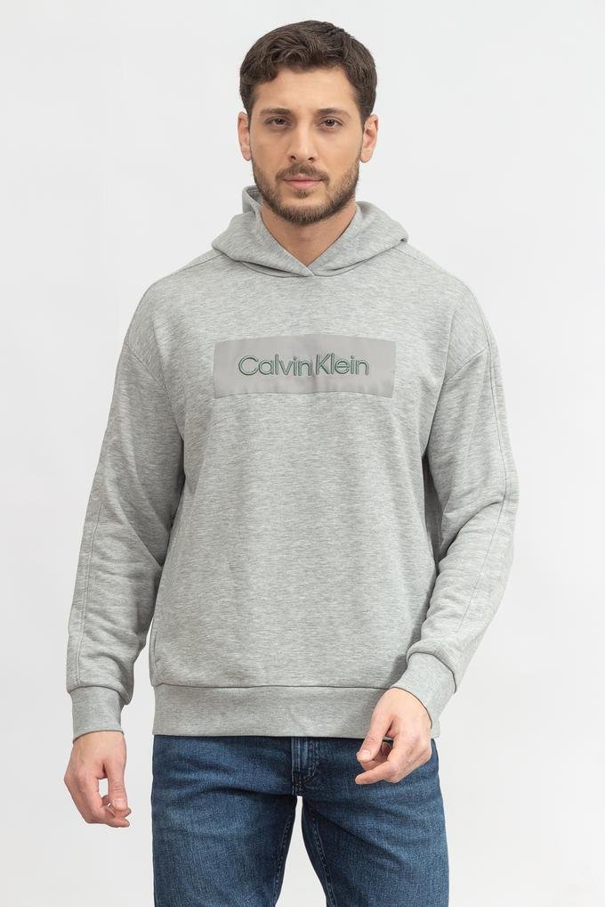  Calvin Klein Embroidered Comfort Hoodie Erkek Kapüşonlu Sweatshirt