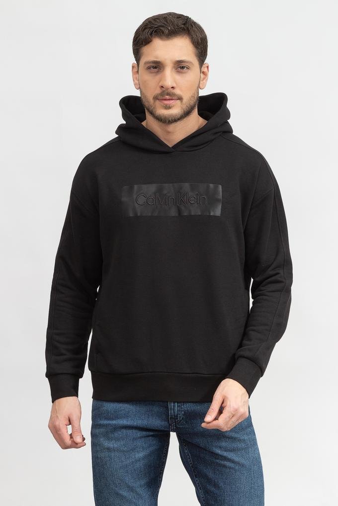  Calvin Klein Embroidered Comfort Hoodie Erkek Kapüşonlu Sweatshirt