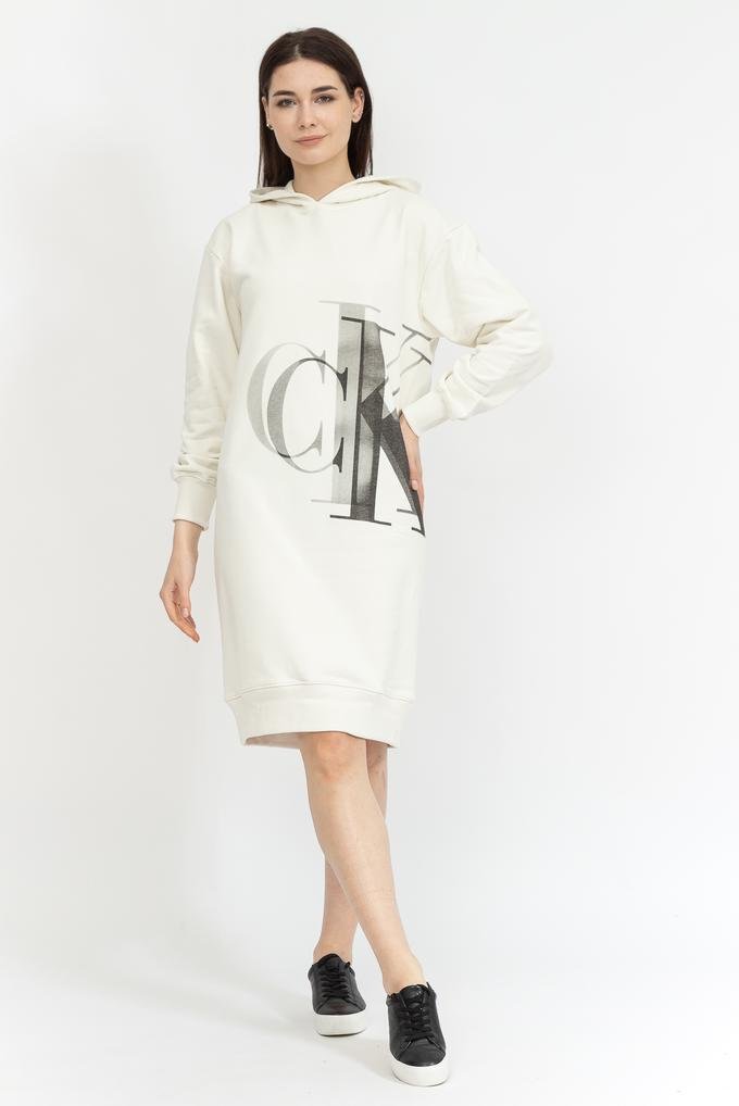  Calvin Klein Lightbox Ck Hoodie Dress Kadın Elbise