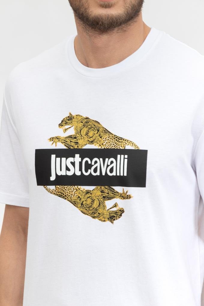  Just Cavalli Erkek Bisiklet Yaka T-Shirt