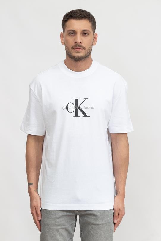  Calvin Klein Monologo Oversized Erkek Bisiklet Yaka T-Shirt