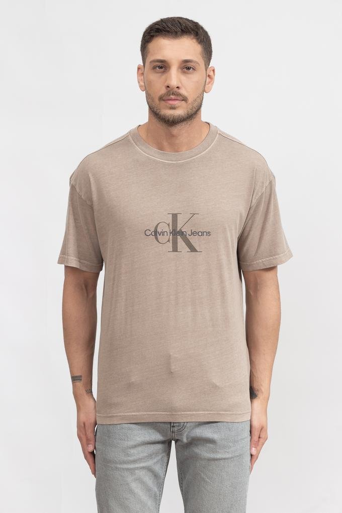  Calvin Klein Monologo Mineral Dye Erkek Bisiklet Yaka T-Shirt