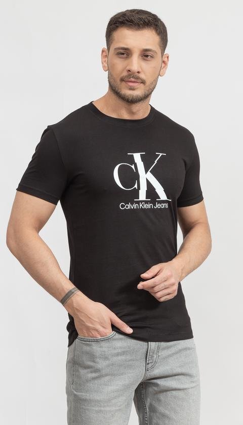  Calvin Klein Disrupted Monologo Erkek Bisiklet Yaka T-Shirt