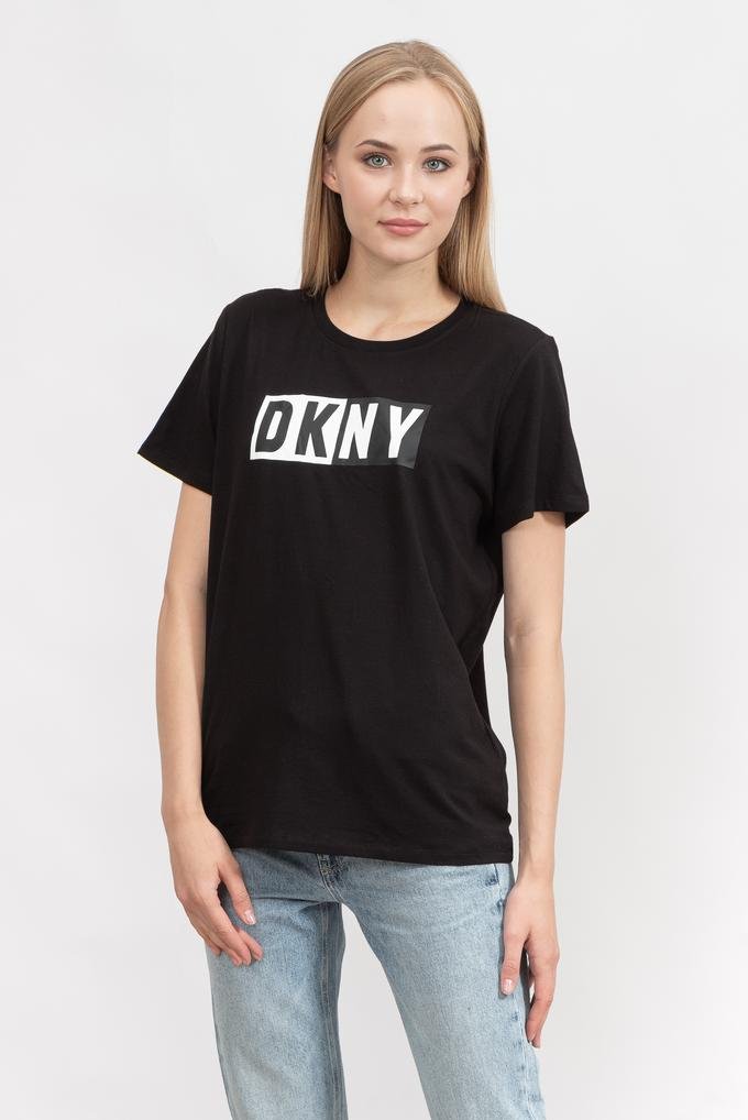  DKNY Two Tone Kadın Bisiklet Yaka T-Shirt