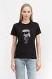 Karl Lagerfeld Ikonik Kadın Bisiklet Yaka T-Shirt