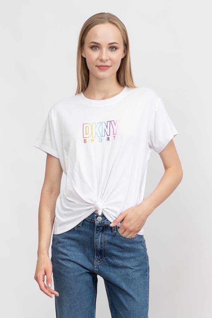  DKNY Pride Logo Kadın Bisiklet Yaka T-Shirt
