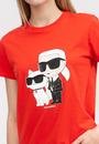  Karl Lagerfeld Ikonik Kadın Bisiklet Yaka T-Shirt