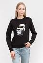  Karl Lagerfeld Ikonik Kadın Bisiklet Yaka Sweatshirt