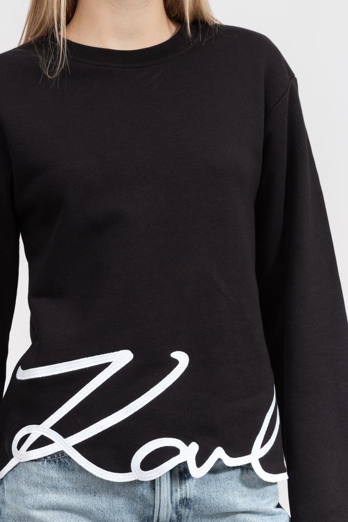  Karl Lagerfeld Signature Kadın Bisiklet Yaka Sweatshirt