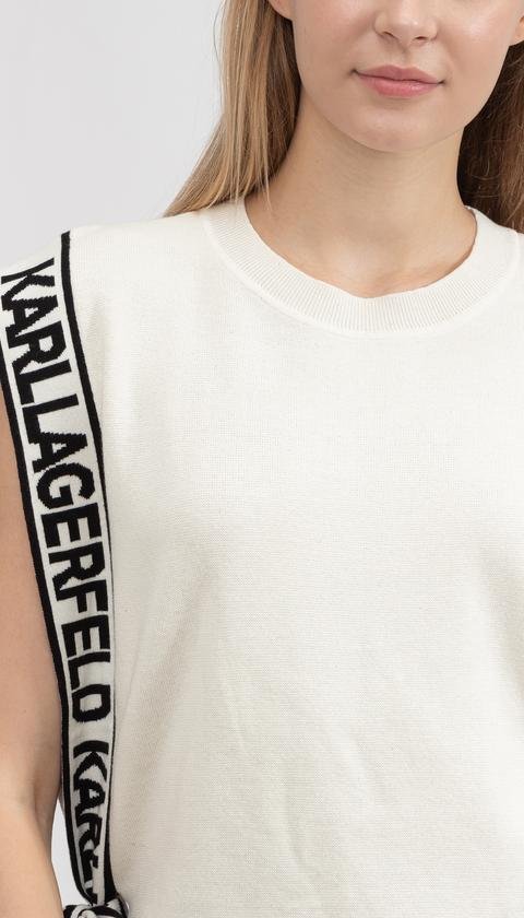 Karl Lagerfeld Logo Kadın Triko