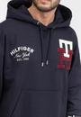  Tommy Hilfiger Multi Badge icon Hoody Erkek Kapüşonlu Sweatshirt