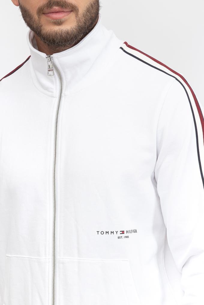  Tommy Hilfiger Global Stripe Tape Zip Through Erkek Fermuarlı Sweatshirt