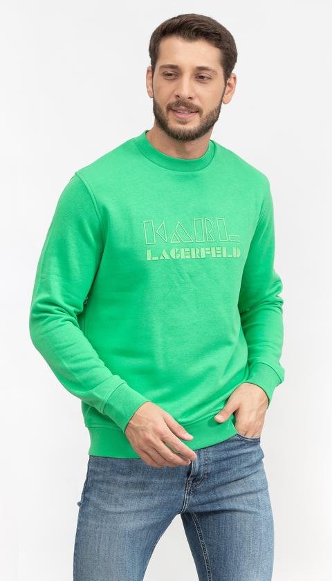  Karl Lagerfeld Erkek Bisiklet Yaka Sweatshirt