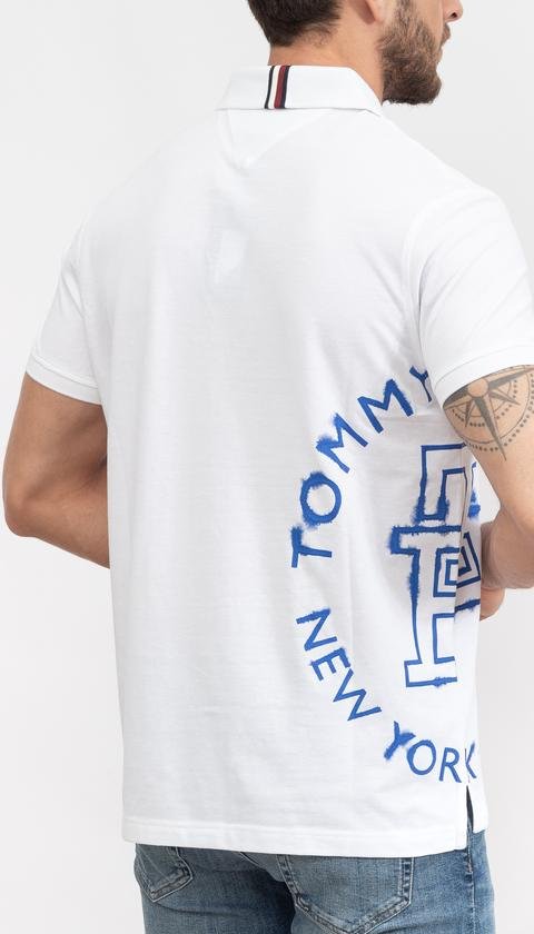  Tommy Hilfiger Monogram ink Roundel Reg Erkek Polo Yaka T-Shirt