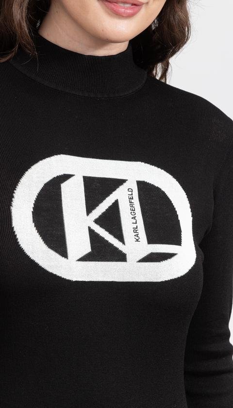  Karl Lagerfeld Logo Kadın Triko