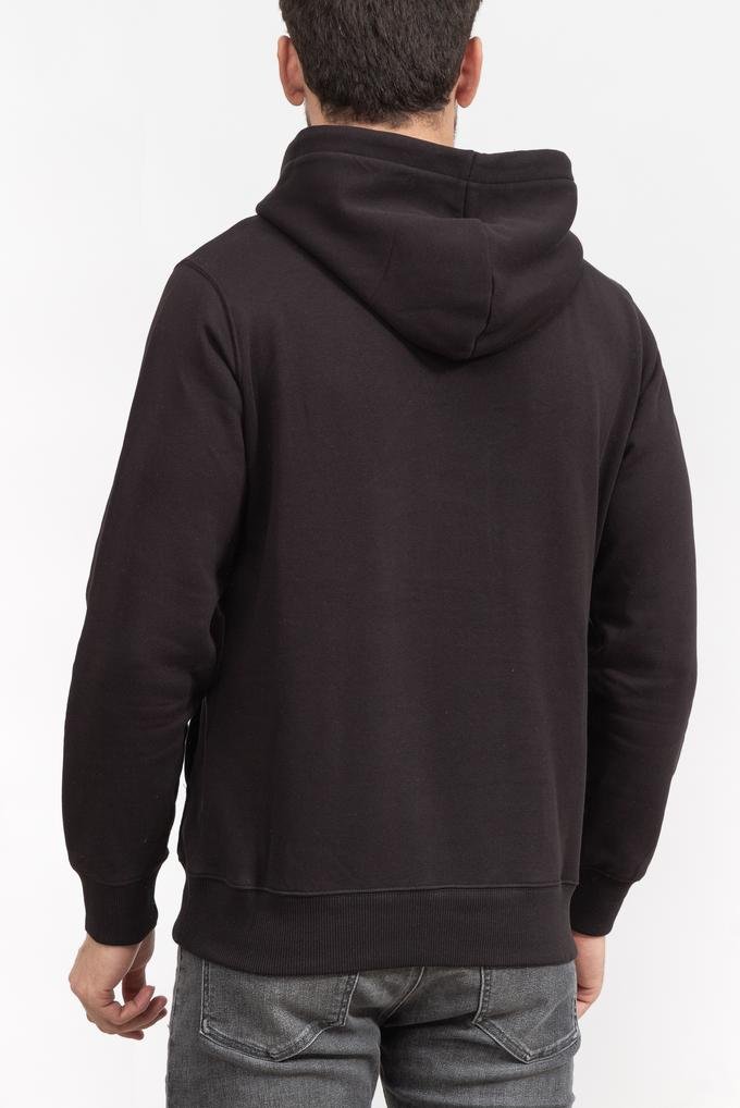  Calvin Klein Seasonal Monologo Regular Hoodie Erkek Kapüşonlu Sweatshirt