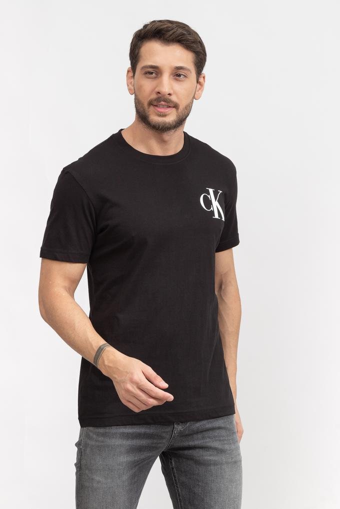  Calvin Klein Color Monogram Graphic Erkek Bisiklet Yaka T-Shirt