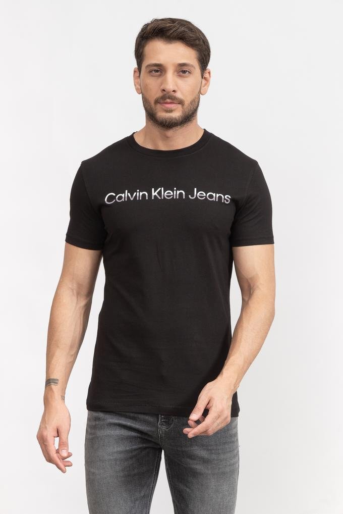  Calvin Klein Mixed institutional Erkek Bisiklet Yaka T-Shirt